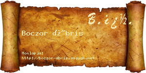 Boczor Ábris névjegykártya